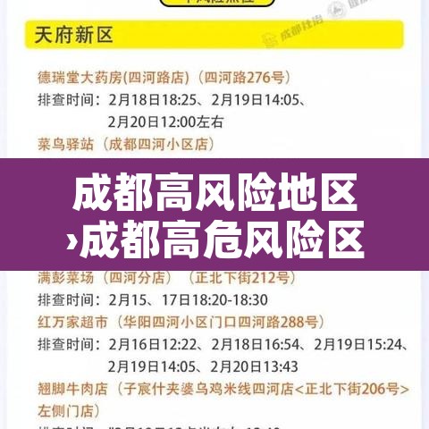 成都高风险地区›成都高危风险区