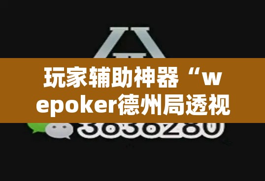 玩家辅助神器“wepoker德州局透视作弊”附辅助神器开挂脚本详细步骤