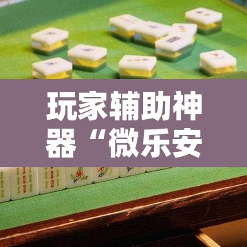玩家辅助神器“微乐安徽麻将怎样免费开挂”开挂辅助脚本+详细开挂安装教程