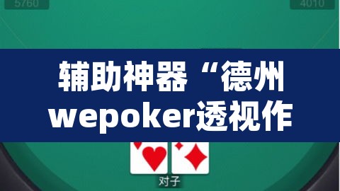 辅助神器“德州wepoker透视作弊方法	”其实确实有挂