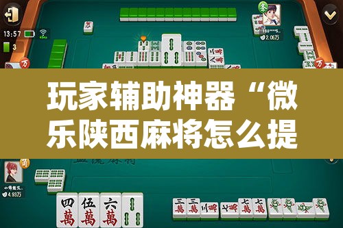 玩家辅助神器“微乐陕西麻将怎么提高胜率	”(透视)其实确实有挂