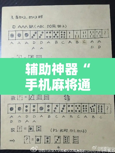 辅助神器“手机麻将通用挂”其实确实有挂
