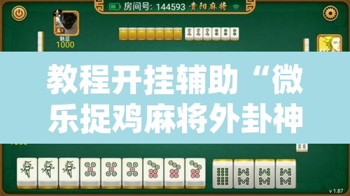 教程开挂辅助“微乐捉鸡麻将外卦神器下载安装免费”(透视)其实确实有挂