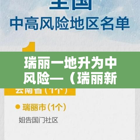 瑞丽一地升为中风险—(瑞丽新增中风险) 瑞丽一地升为中风险—(瑞丽新增中风险)