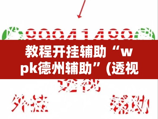 教程开挂辅助“wpk德州辅助”(透视)其实确实有挂