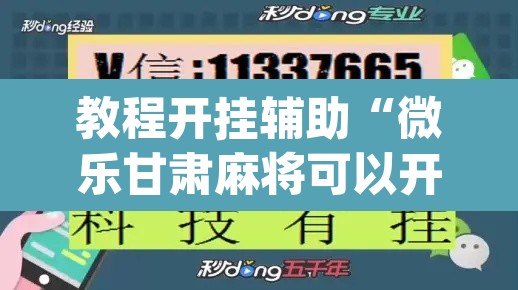 教程开挂辅助“微乐甘肃麻将可以开挂吗”(透视挂)辅助透视教程
