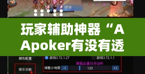 玩家辅助神器“AApoker有没有透视公共牌”(透视挂)辅助透视教程