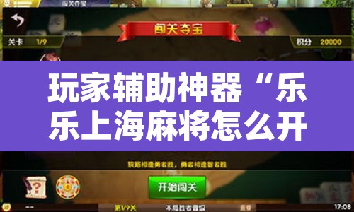 玩家辅助神器“乐乐上海麻将怎么开挂详细开挂教程”附辅助神器开挂脚本详细步骤