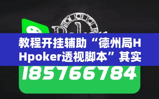 教程开挂辅助“德州局HHpoker透视脚本”其实确实有挂