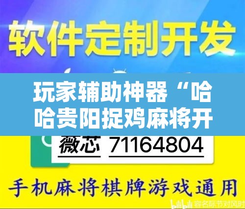 玩家辅助神器“哈哈贵阳捉鸡麻将开挂”附辅助神器开挂脚本详细步骤