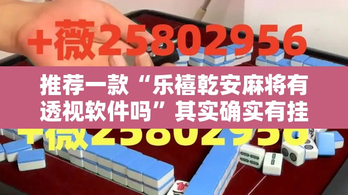 推荐一款“乐禧乾安麻将有透视软件吗”其实确实有挂