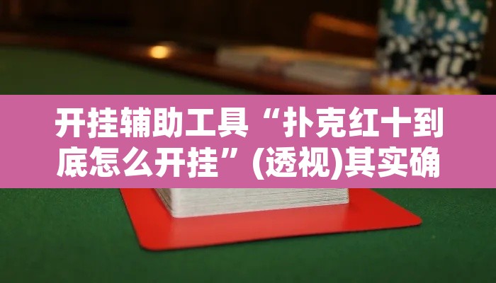 开挂辅助工具“扑克红十到底怎么开挂”(透视)其实确实有挂