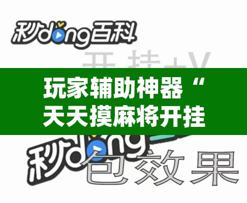 玩家辅助神器“天天摸麻将开挂器	”(透视)其实确实有挂