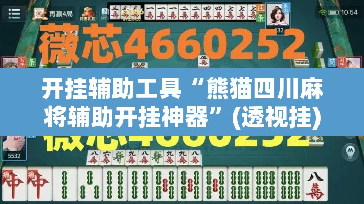 开挂辅助工具“熊猫四川麻将辅助开挂神器	”(透视挂)辅助透视教程