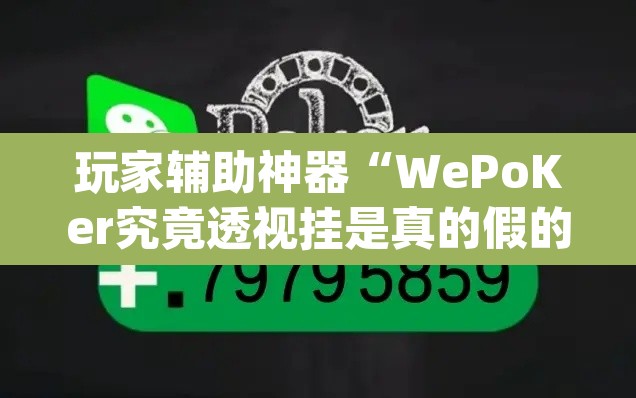 玩家辅助神器“WePoKer究竟透视挂是真的假的	”(透视挂)辅助透视教程