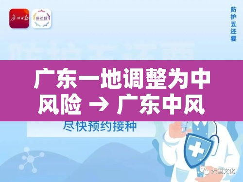 广东一地调整为中风险 → 广东中风险地区查询最新