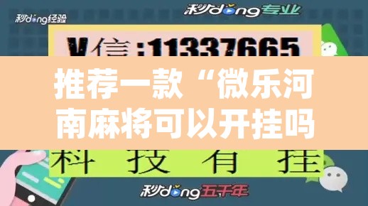 推荐一款“微乐河南麻将可以开挂吗	”(透视挂)辅助透视教程