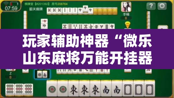 玩家辅助神器“微乐山东麻将万能开挂器通用版”其实确实有挂