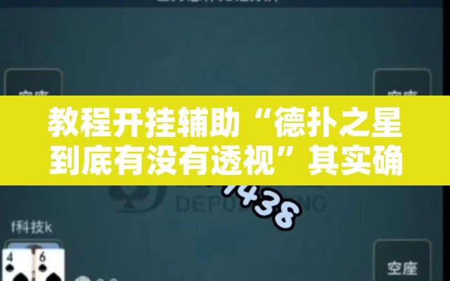 教程开挂辅助“德扑之星到底有没有透视”其实确实有挂