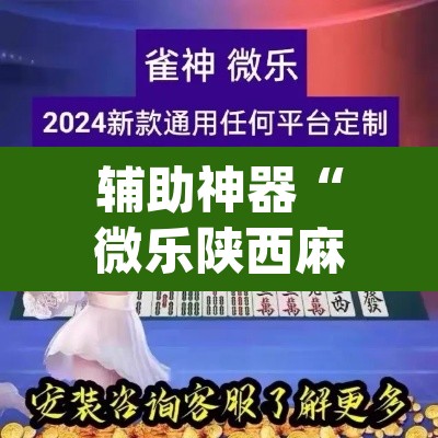辅助神器“微乐陕西麻将免费开挂神器”(透视挂)辅助透视教程