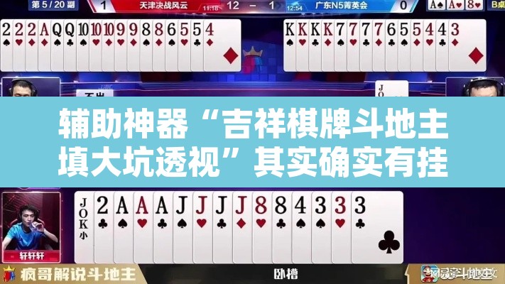 辅助神器“吉祥棋牌斗地主填大坑透视”其实确实有挂
