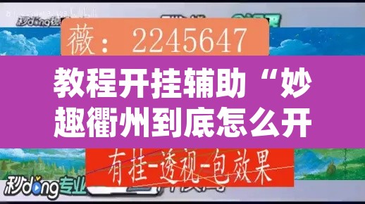 教程开挂辅助“妙趣衢州到底怎么开挂	”(透视挂)辅助透视教程