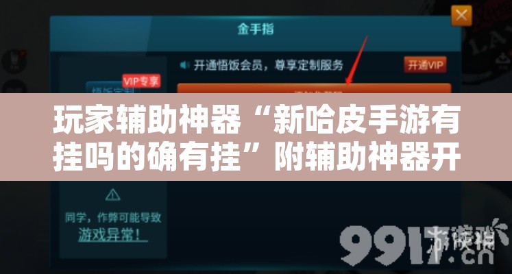 玩家辅助神器“新哈皮手游有挂吗的确有挂	”附辅助神器开挂脚本详细步骤