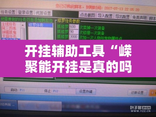 开挂辅助工具“嵘聚能开挂是真的吗”开挂辅助脚本+详细开挂安装教程