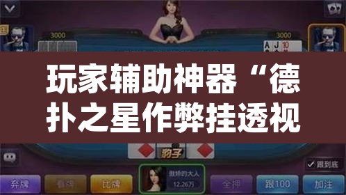 玩家辅助神器“德扑之星作弊挂透视辅助挂”(透视)其实确实有挂