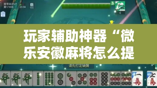玩家辅助神器“微乐安徽麻将怎么提高胜率	”(透视)其实确实有挂