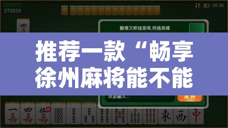 推荐一款“畅享徐州麻将能不能开挂”附辅助神器开挂脚本详细步骤
