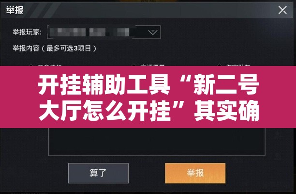 开挂辅助工具“新二号大厅怎么开挂”其实确实有挂