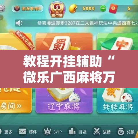 教程开挂辅助“微乐广西麻将万能开挂器通用版”(透视挂)辅助透视教程