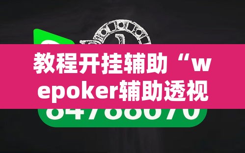 教程开挂辅助“wepoker辅助透视作弊软件”附辅助神器开挂脚本详细步骤