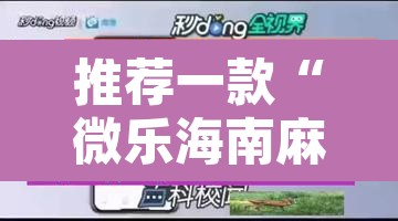 推荐一款“微乐海南麻将小程序怎么开挂”附辅助神器开挂脚本详细步骤