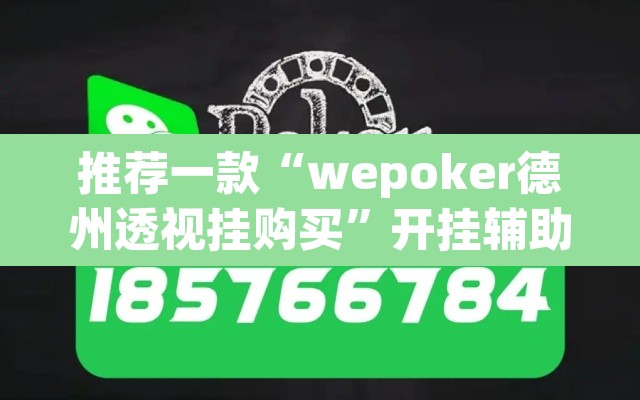 推荐一款“wepoker德州透视挂购买”开挂辅助脚本+详细开挂安装教程