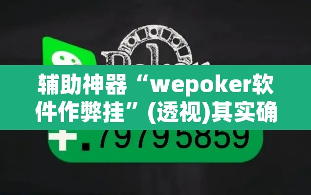 辅助神器“wepoker软件作弊挂”(透视)其实确实有挂