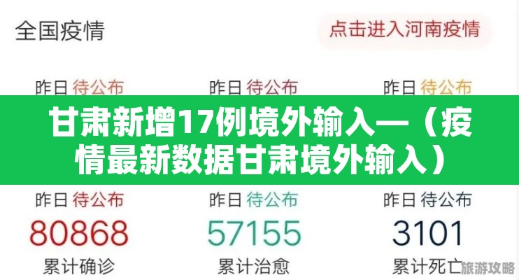 甘肃新增17例境外输入—（疫情最新数据甘肃境外输入）