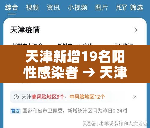 天津新增19名阳性感染者 → 天津新增一名 天津新增19名阳性感染者 → 天津新增一名