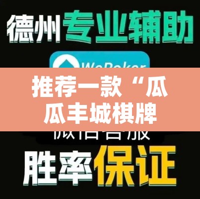 推荐一款“瓜瓜丰城棋牌挂怎么安装	”开挂辅助脚本+详细开挂安装教程
