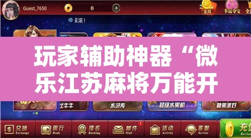 玩家辅助神器“微乐江苏麻将万能开挂器”附辅助神器开挂脚本详细步骤