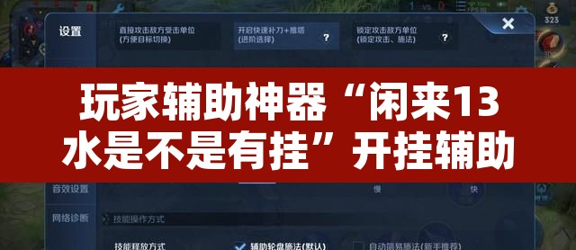 玩家辅助神器“闲来13水是不是有挂”开挂辅助脚本+详细开挂安装教程