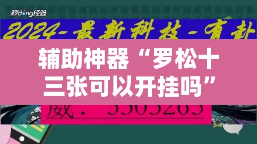 辅助神器“罗松十三张可以开挂吗”(透视挂)辅助透视教程