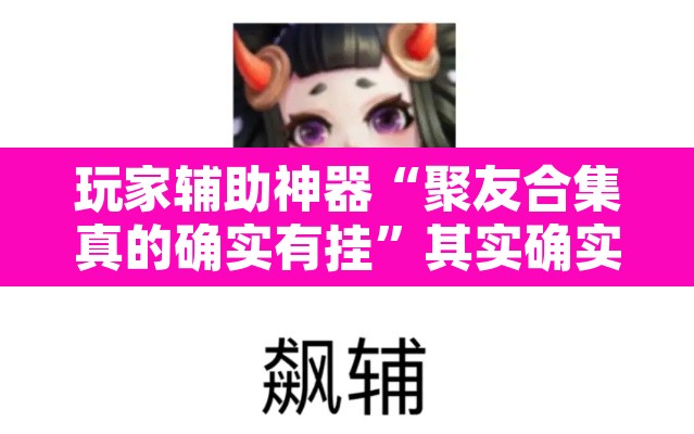 玩家辅助神器“聚友合集真的确实有挂”其实确实有挂