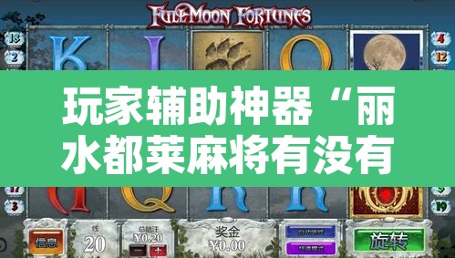 玩家辅助神器“丽水都莱麻将有没有挂”其实确实有挂