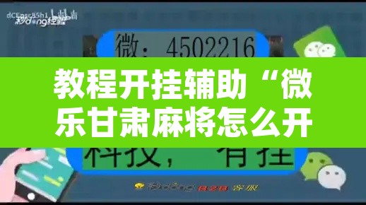 教程开挂辅助“微乐甘肃麻将怎么开挂”其实确实有挂