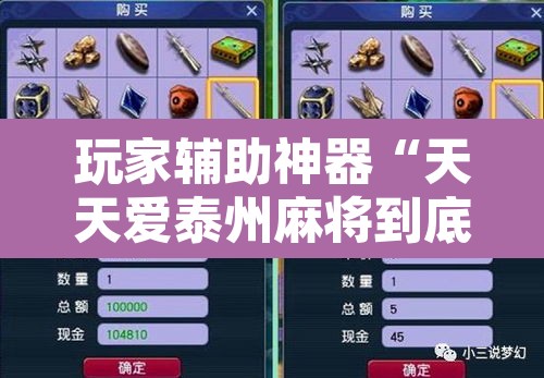 玩家辅助神器“天天爱泰州麻将到底有挂吗?”附辅助神器开挂脚本详细步骤