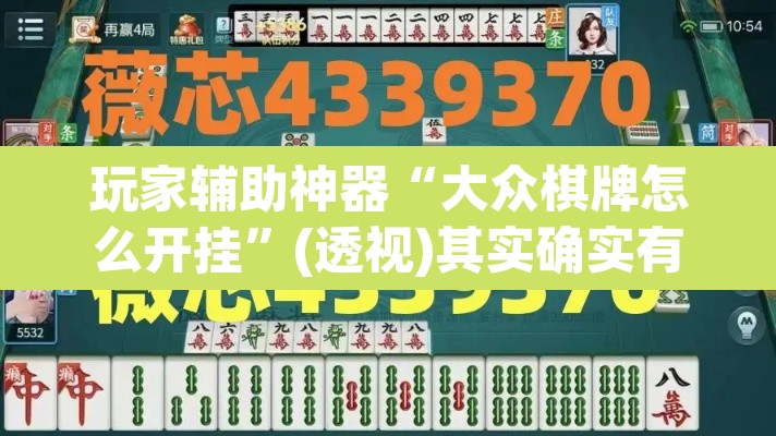 玩家辅助神器“大众棋牌怎么开挂	”(透视)其实确实有挂