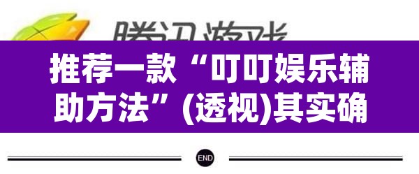 推荐一款“叮叮娱乐辅助方法”(透视)其实确实有挂