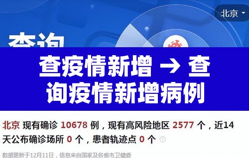 查疫情新增 → 查询疫情新增病例 查疫情新增 → 查询疫情新增病例